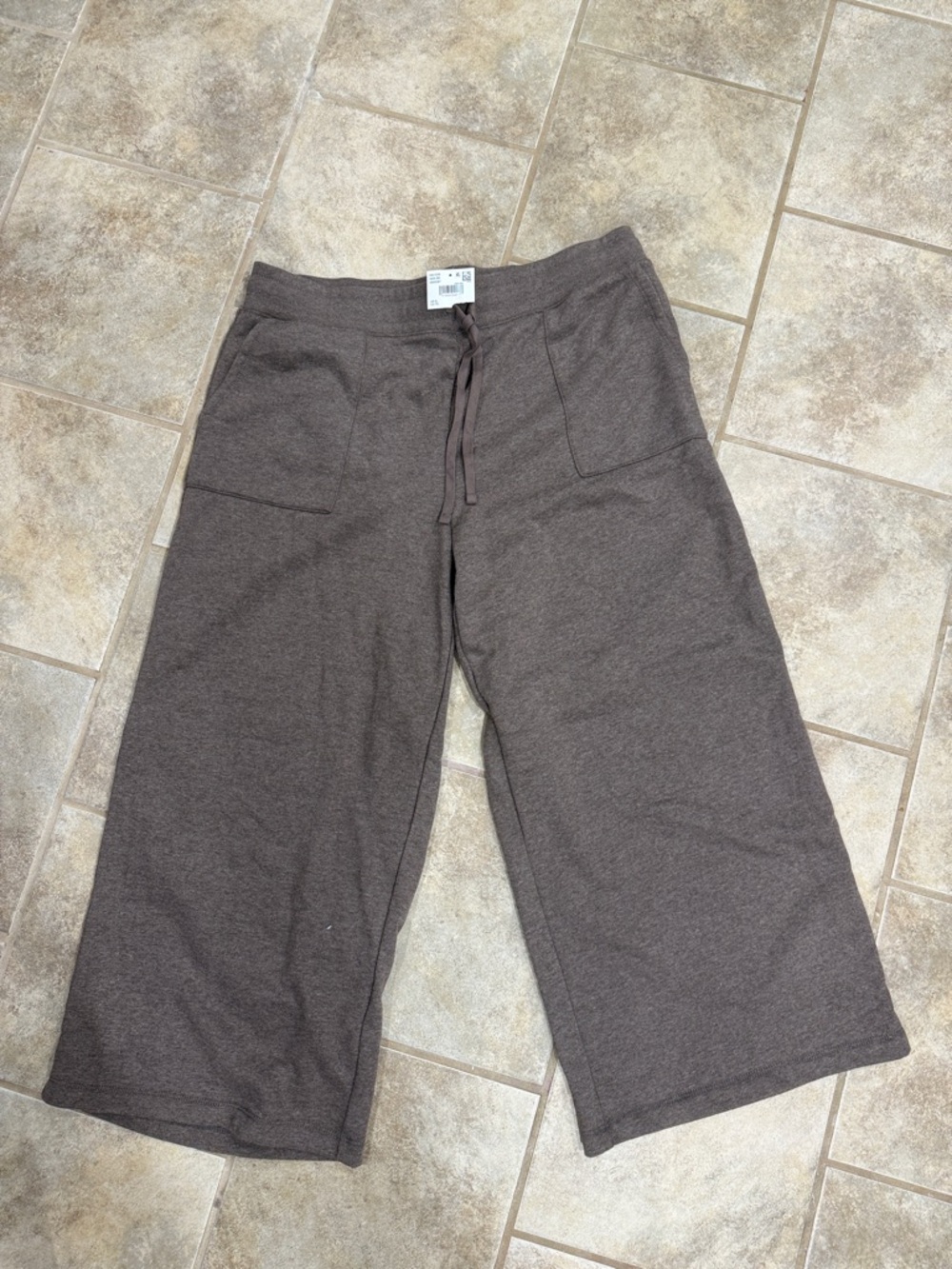 American Eagle Outfitters Kids Brown Wide-Leg Drawstring Joggers
